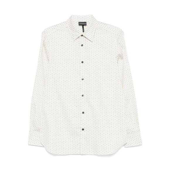 Emporio Armani Men's Patterned Cotton Shirt